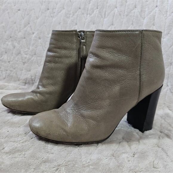 Tory Burch Fango Bowie Leather Booties Womens 5.5 Minimal Quiet Luxury Preppy - Picture 1 of 8